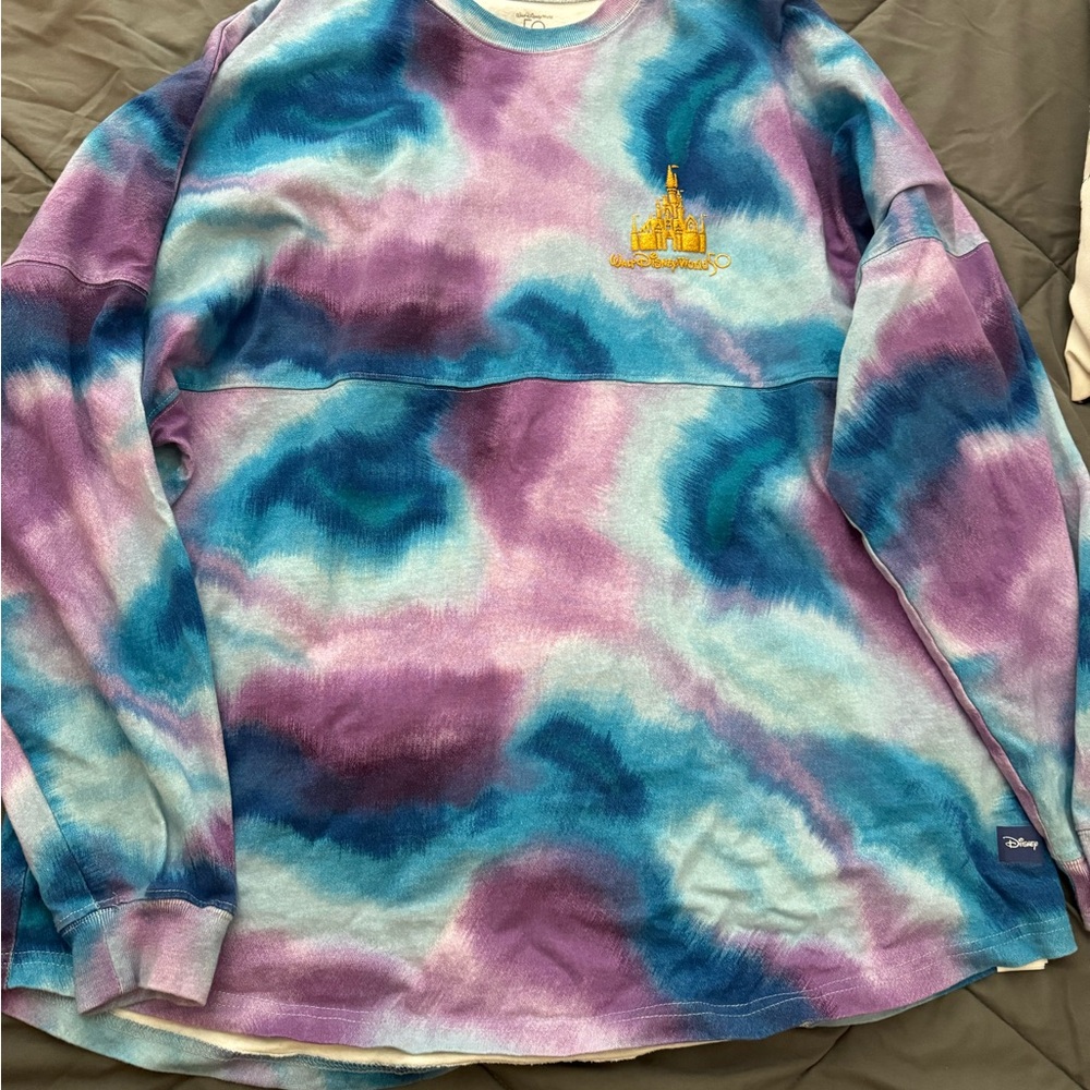 Disney Multicolor Tie-Dye Sweatshirt unisex 50th anniversary Disneyworld